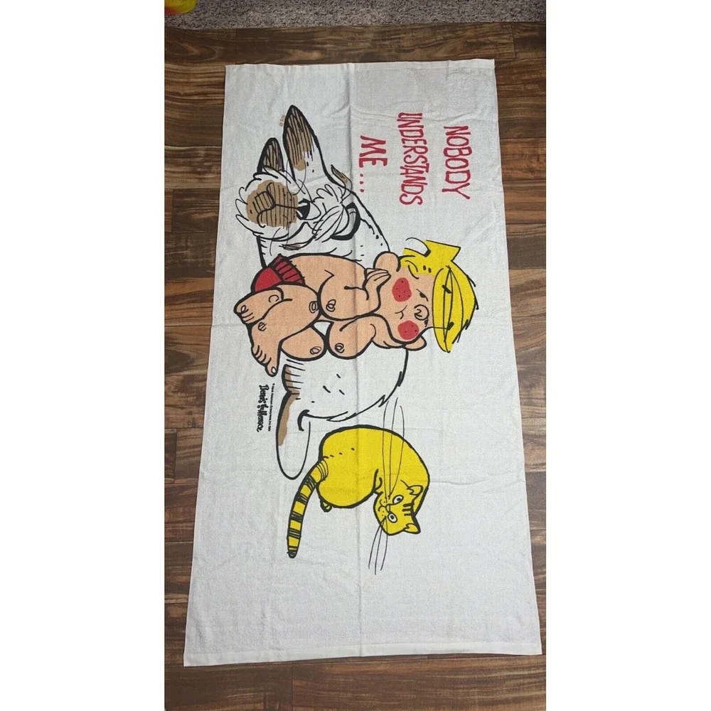 Vintage 1981 Dennis The Menace Beach Bath Towel